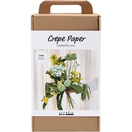 Kreativunternehmen https: www.cchobby.nl maxi-hobbyset-krepppapier-blumenstrauß-hellgrün-dunkelgrün-pastellgrün-weiß-1-box