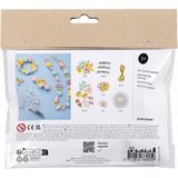Creativ Company Mini-Hobby-Set Schmuck, Halskette, Armbänder, Ohrringe, Hellblau, Hellrot, Gelb, 1 Box