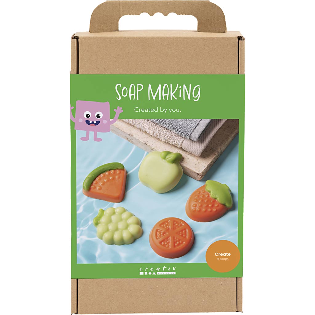 Creativ Company Seifenherstellungs-Hobbyset, Obst, Grün, Orange, 1 Box