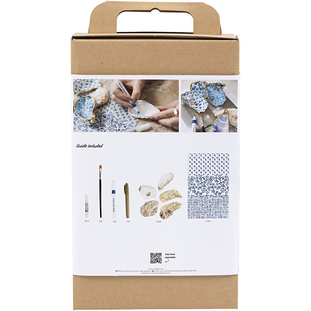 Creativ Company Hobby-Set Decoupage, Austernschalen, blau, 1 Box