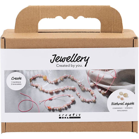 Creativ Company Mini-Hobby-Set Schmuck, Halsketten und Armband, rosa, 1 Box