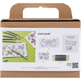 Creativ Company Mini-Hobby-Set Textildekoration, Schmetterlinge, Pastellfarben, 1 Box