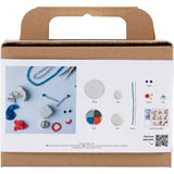 Creativ Company Mini-Hobby-Set Bildhauerei, Roboter, blau, grau, rot, 1 Box