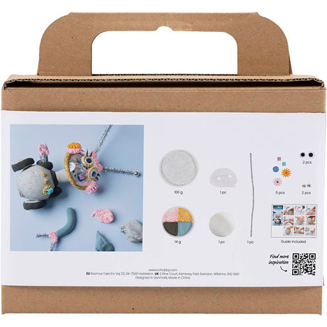 Creativ Company Mini-Hobby-Set Robotermodellierung in Grau und Rosa