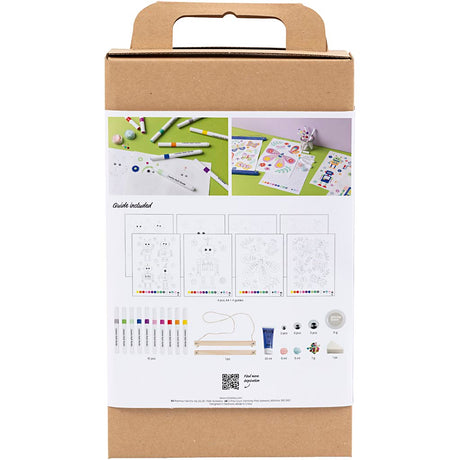 Creativ Company Hobby-Set Farben, Schmetterling und Roboter, fröhliche Farben, 1 Box