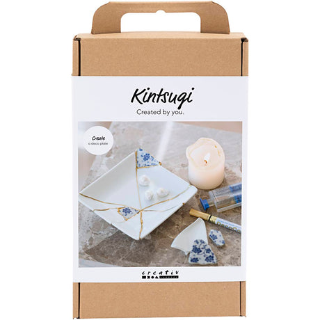 Creativ Company Hobby-Set Kintsugi, Schüssel, Blau, Gold, Weiß, 1 Box