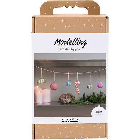 Creativ Company Modellbau-Hobby-Set, Weihnachtsfiguren aus Zellstoff, verschiedene Farben, 1 Box