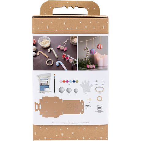 Creativ Company Modellbau-Hobby-Set, Weihnachtsfiguren aus Zellstoff, verschiedene Farben, 1 Box