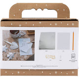 Creativ Company Mini-Hobby-Set Dekoration, Weihnachtsdekoration, silbernes Metall, 1 Box