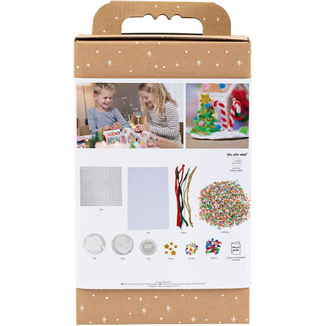 Creativ Company Hobby-Set Bügelperlen, Weihnachtshaus, verschiedene Farben, 1 Box