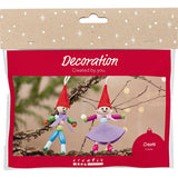 Creativ Company Mini-Hobby-Set Dekoration, Weihnachtszwerge, verschiedene Farben, 1 Box