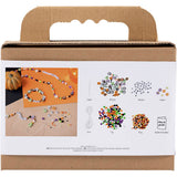 Creativ Company Mini-Hobby-Set, Schmuck, Halsketten und Armbänder, Halloween-Farben, 1 Box