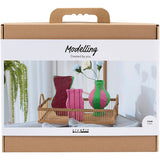 Creativ Company Maxi-Modellbau-Hobby-Set, Pappmaché-Vasen, verschiedene Farben, 1 Box