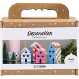 Creativ Company Mini-Hobby-Set Dekoration, Häuser, bunt, 1 Box