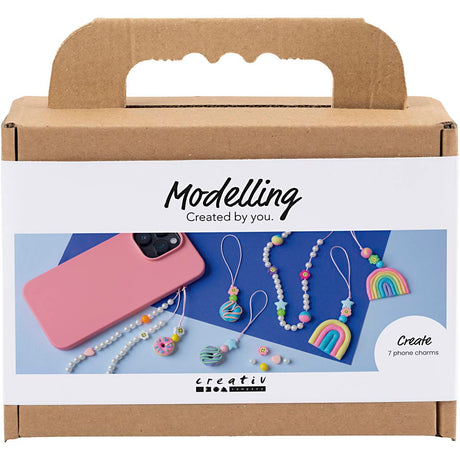 Creativ Company Mini-Hobby-Set Bildhauerei, mobiler Anhänger, verschiedene Farben, 1 Box