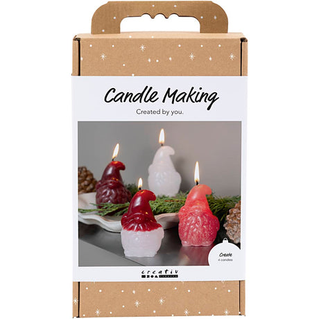 Creativ Company Hobby-Set Kerzenherstellung, Weihnachtsmann, matttransparent, rot, 1 Box