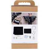 Creativ Company Hobby-Set Gruselkostüme, Fledermausumhang und Stirnband, schwarz, schwarzer Glitzer, 1 Box