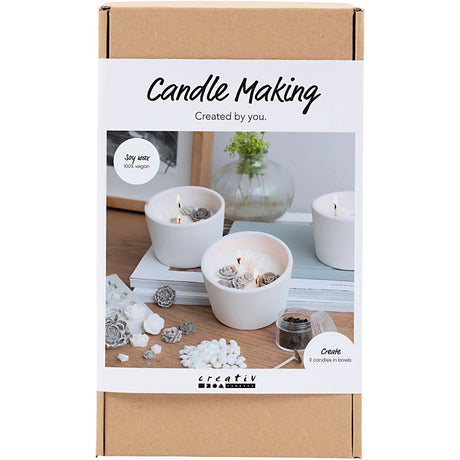 Creativ Company Hobby-Set Kerzenherstellung, Rose, Beige, Weiß, Creme, 1 Box