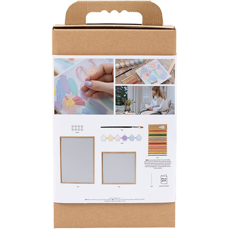 Creativ Company Hobby-Set Stickerei, Bilder, Pastellfarben, 1 Box