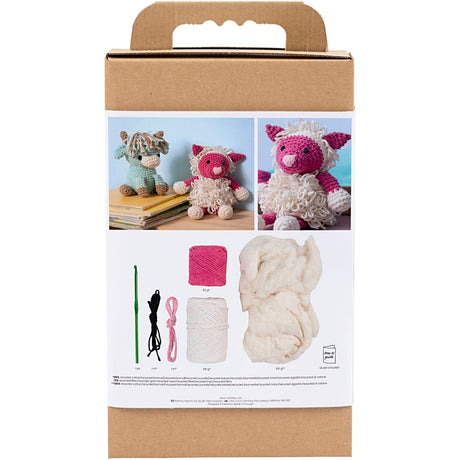 Creativ Company Hobby-Set Amigurumi, Schaf, rosa, gebrochenes Weiß, 1 Box