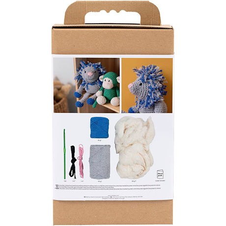 Creativ Company Hobby-Set Amigurumi, Löwe, Marineblau, Hellgrau, 1 Box