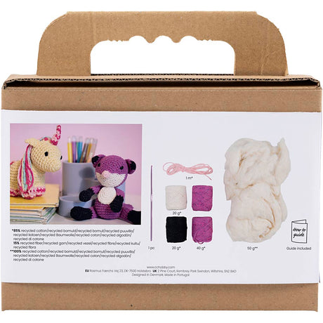 Creativ Company Hobby-Set Amigurumi, Fuchs, Schwarz, Pflaume, 1 Box