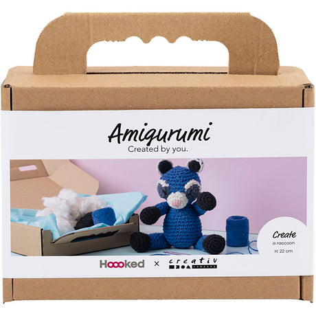 Kreativunternehmen https: www.cchobby.nl hobbyset-amigurumi-raccoon-black-blue-1-doos