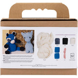 Creativ Company Hobby-Set Amigurumi, Waschbär, Schwarz, Blau, 1 Box