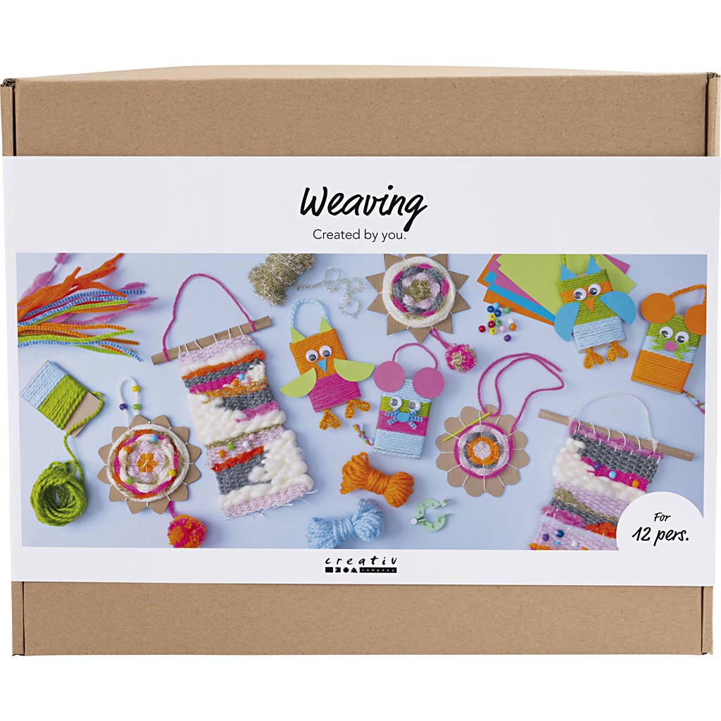 Creativ Company Webgruppen-Set, Wandhalterungen, Kleiderbügel, Eulen, Maus, verschiedene Farben, 1 Box