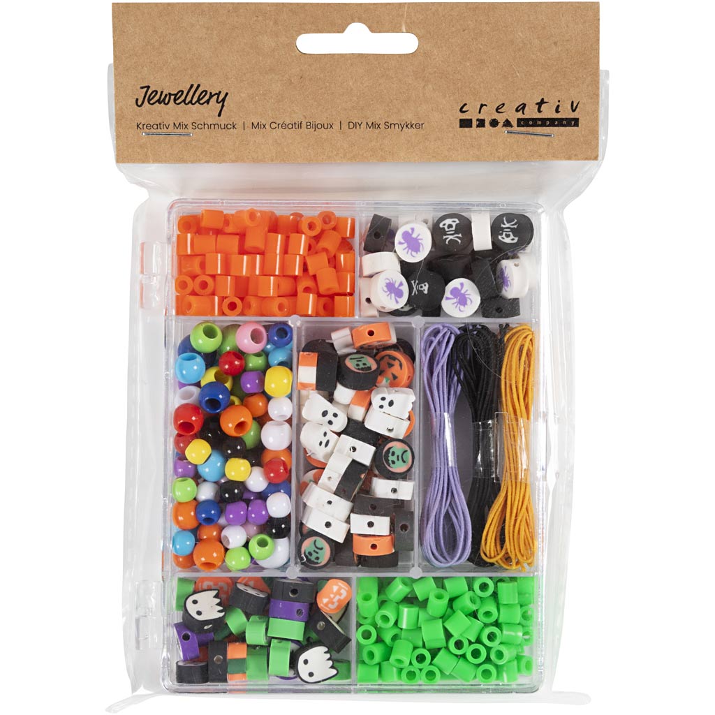Creativ Company Kreativbox Schmuck, Halloween, Halloweenfarben, 1 Box