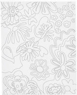Creativ Company Malleinwand mit Druck, Blumen, D: 1,6 cm, Größe 24x30 cm, 360 g, 1 Stück