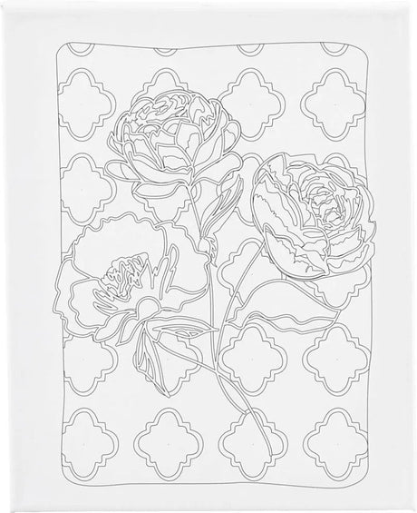 Creativ Company Malleinwand mit Druck, Rosen, D: 1,6 cm, Größe 24x30 cm, 360 g, 1 Stück