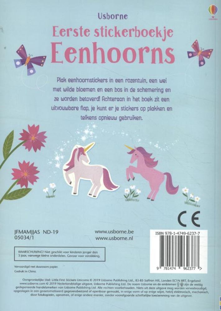 Erstes Stickerbuch von Central Book House – Einhörner