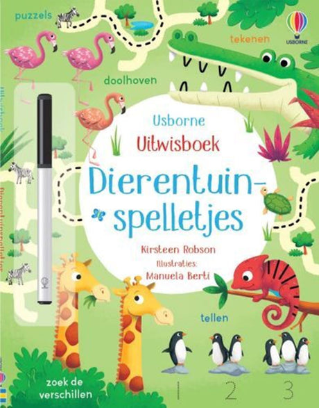 Dierentuinspelletjes, uitwisboek. 3+ | 2 stuks