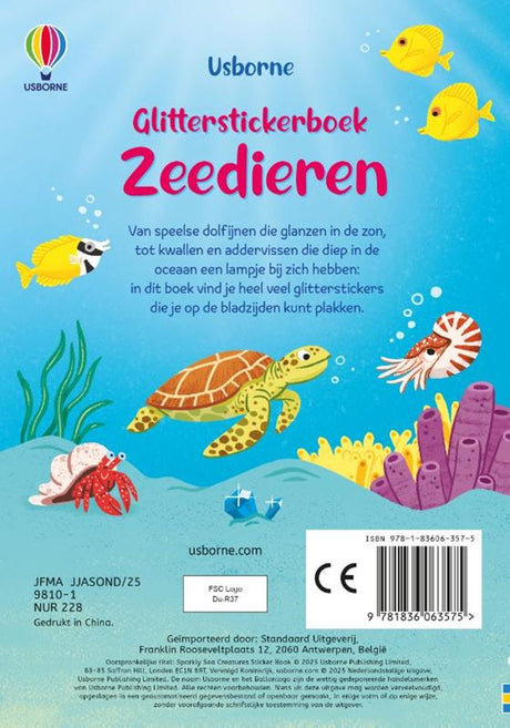 Glitzer-Stickerbuch: Meerestiere 3+