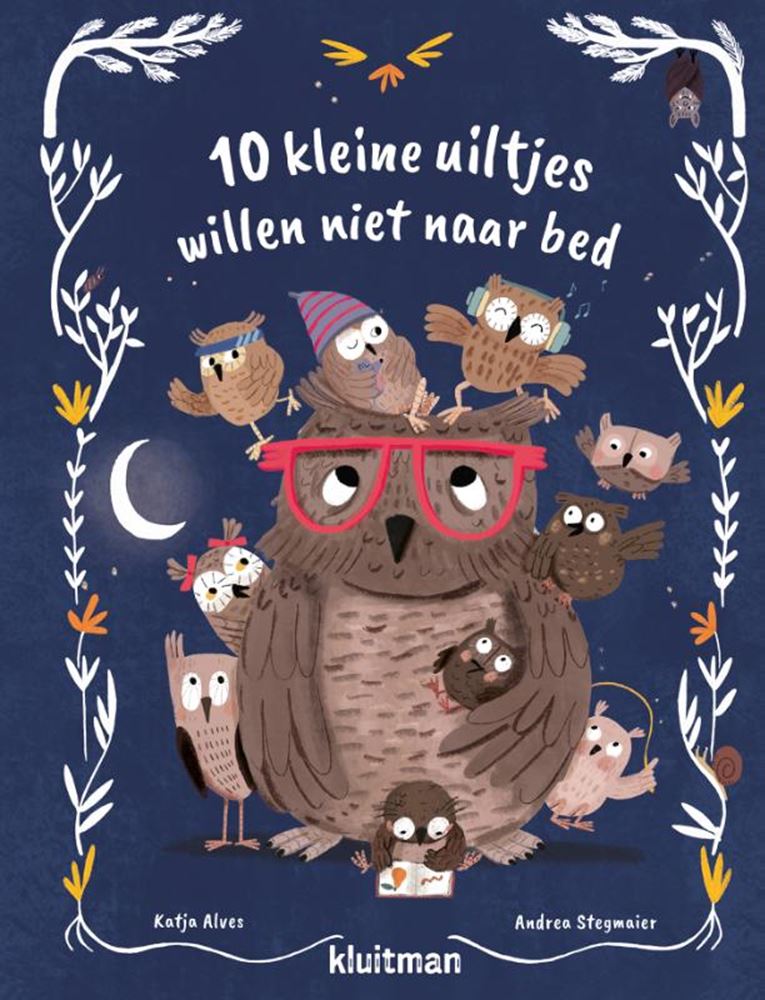 Verleger Kluitman Bilderbuch „10 kleine Eulen wollen nicht ins Bett gehen“.