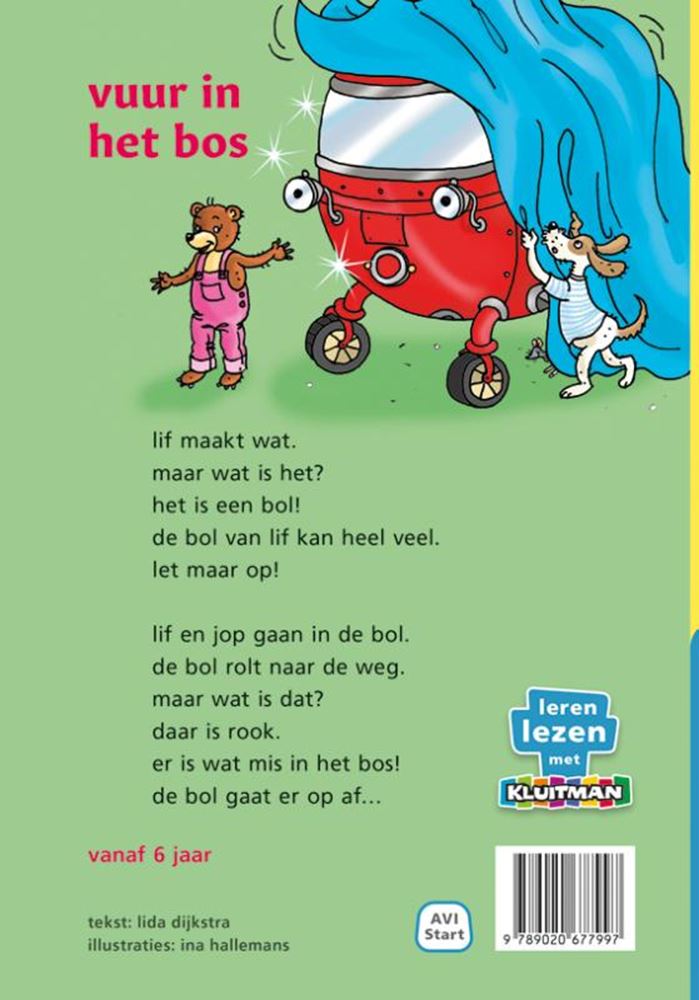Kluitman Publisher de Bol van Lif, Feuer im Wald - Avi -Start