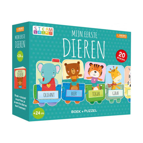Rebo-Tiere – Buch + Puzzle-Zug