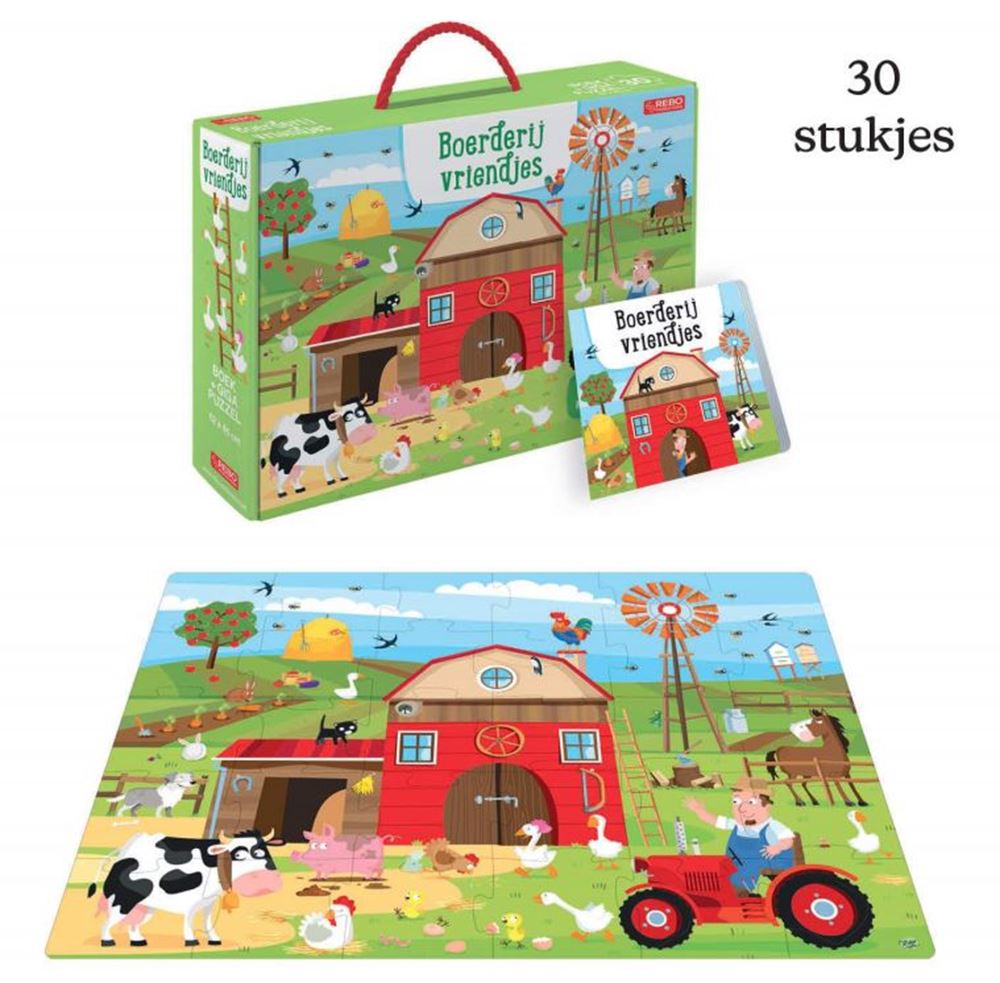 Buch und Puzzle von Rebo Publishers – Bauernhoffreunde – 30-tlg.
