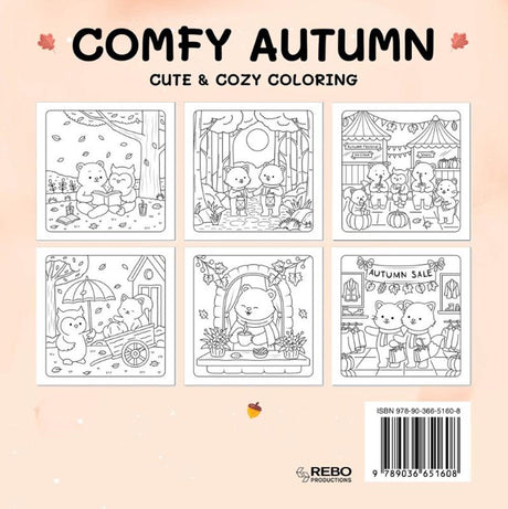 Comfy autumn - cute cozy coloring. 6+