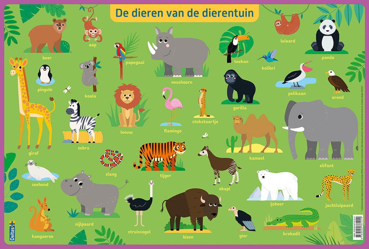 Deltas pädagogische Achterbahn Vorschule – Zootiere