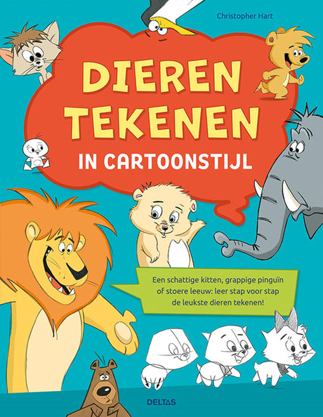 Deltas Tiere zeichnen im Cartoon-Stil