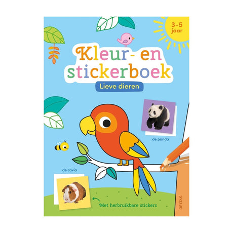 Deltas Mal- und Stickerbuch mit süßen Tieren