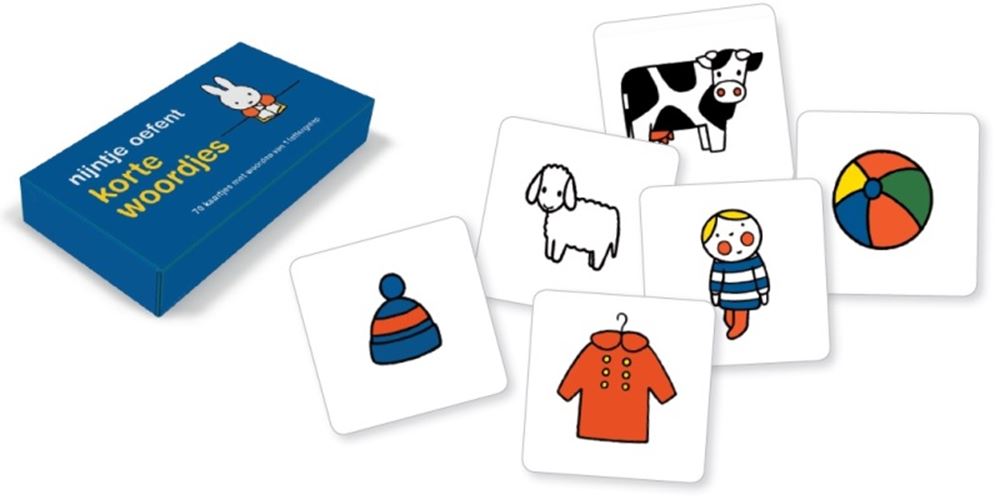 Übungskarten für das Central Book House. Miffy übt kurze Wörter