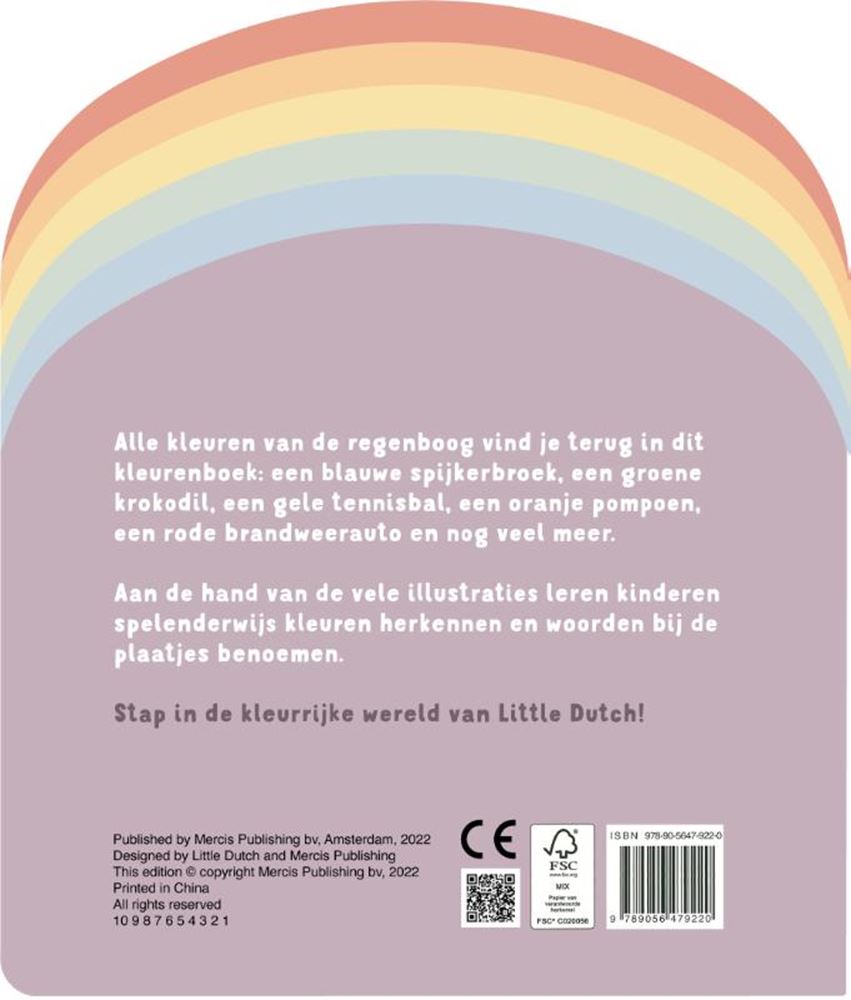 Buchen Sie ein kleines holländisches Regenbogenfarbenbuch aus Pappe