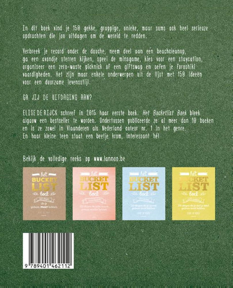 Het bucketlistboek voor een groene werel