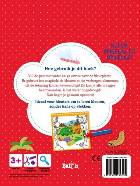 Nl - standaard uitgeverij kleuren met water: dinosaurussen. 4+ | 3 stuks