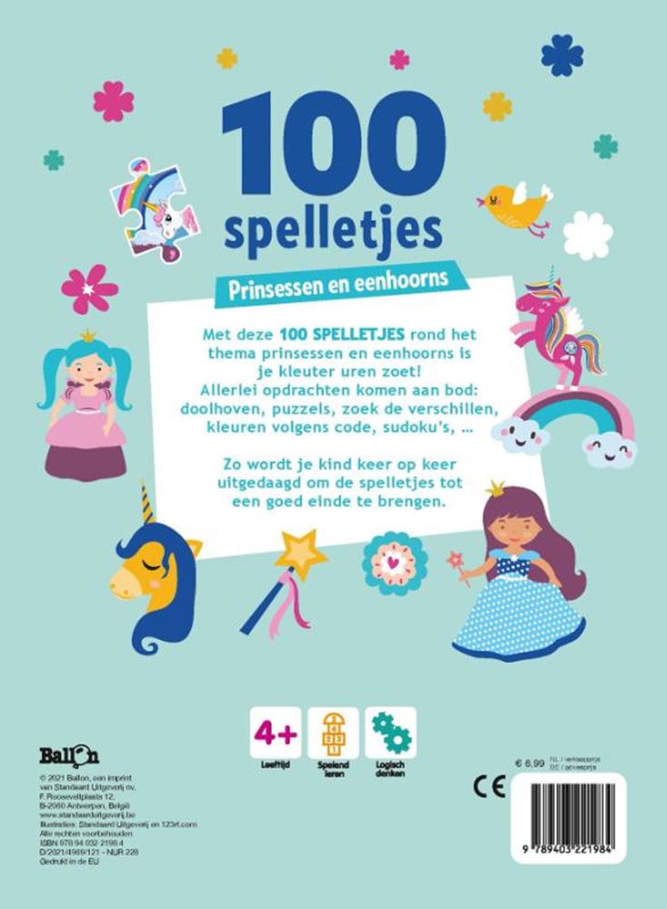 Standard-Publisher 100 Spiele – Prinzessinnen und Einhörner (4+)