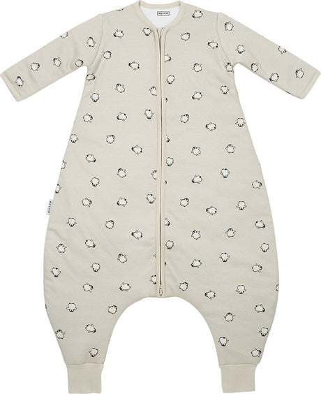 Meyco Baby-Pinguin-Baby-Winterschlaf-Overall, Pullover mit festen Ärmeln – weicher Sand – 104 cm – 2,5 Tog