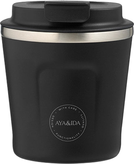 Aya ida aya ida - cup2go - Kaffeetasse - Coffee to go - Reisebecher - zum Mitnehmen - 240ml - mattschwarz neu